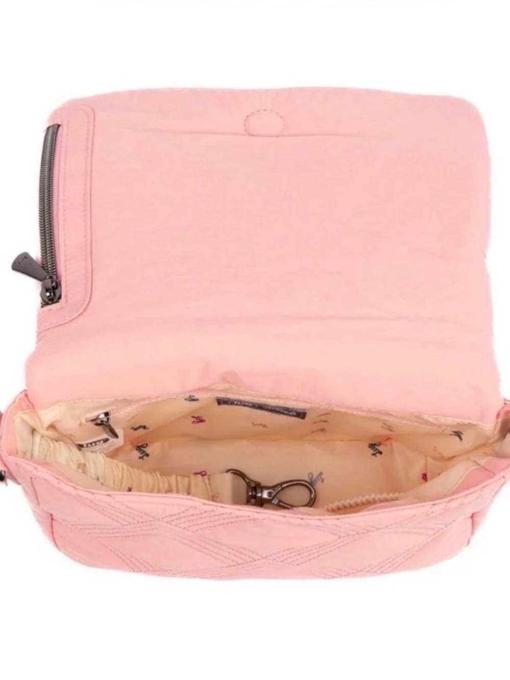 Lug Wink Cloudgo Quartz Pink Quilted Crossbody Bag with Adjustable Strap - Picture 4 of 6